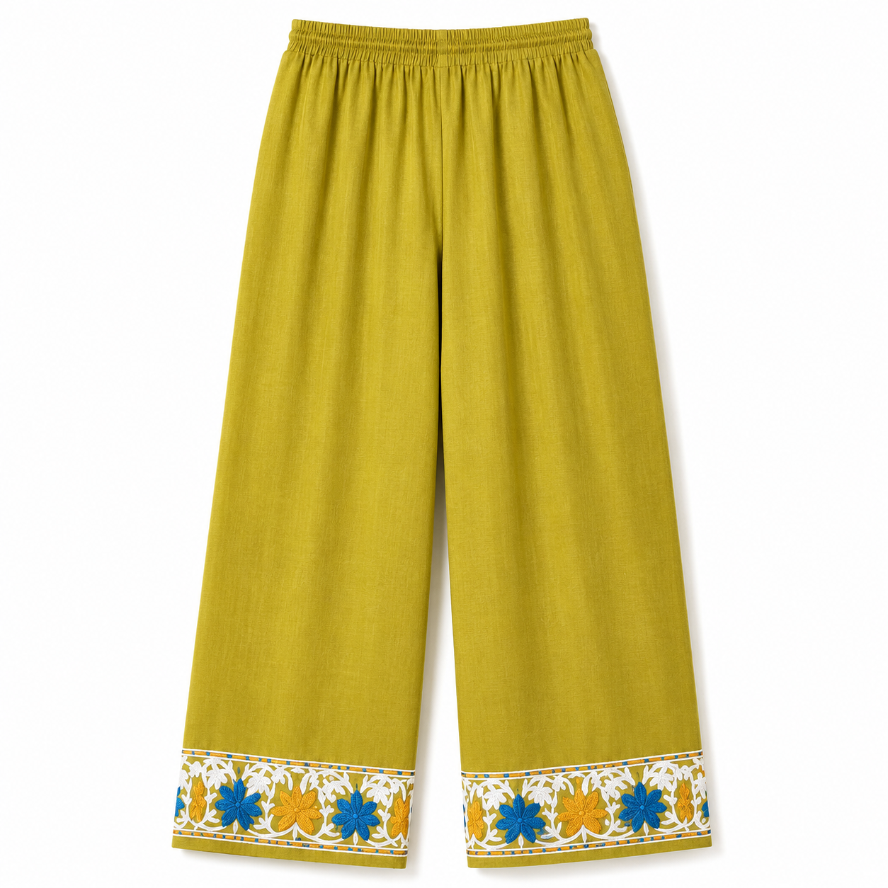 Kashmir Aari cotton Co-Ord Set | Light Moss Green